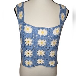 Altar'd State Daisy Crochet Top (Size: M)